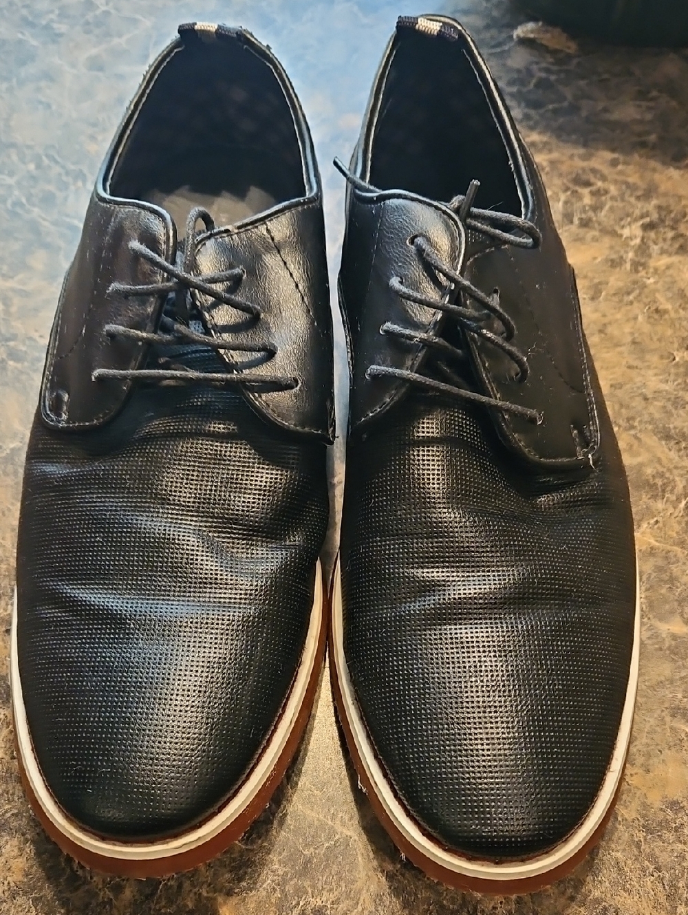 Men's Black Lace-Up Casual Dress Shoes